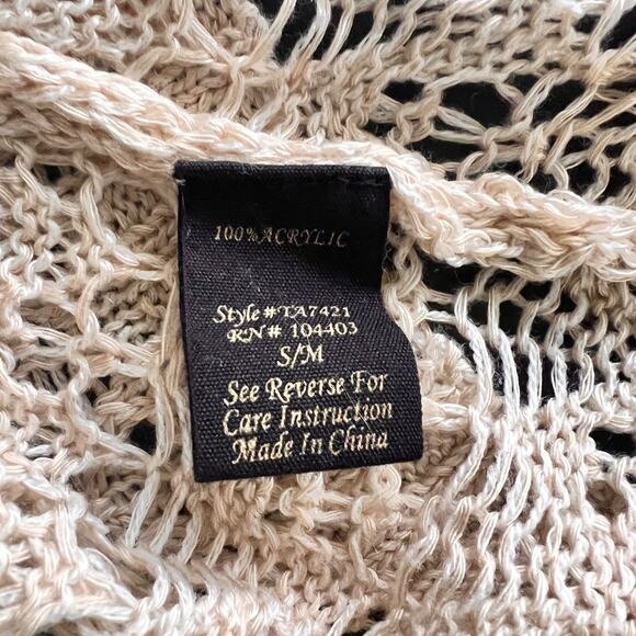 Crochet Cardigan Wome's S/M Geige Lace Crochet Open Front Boho Festival Whimsy - Picture 4 of 5